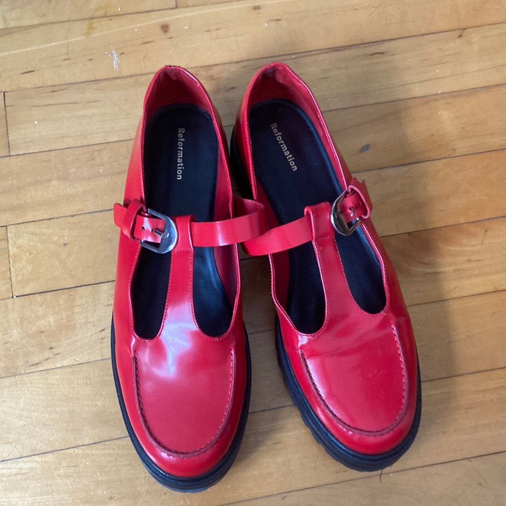 Red reformation Mary Janes ❤️